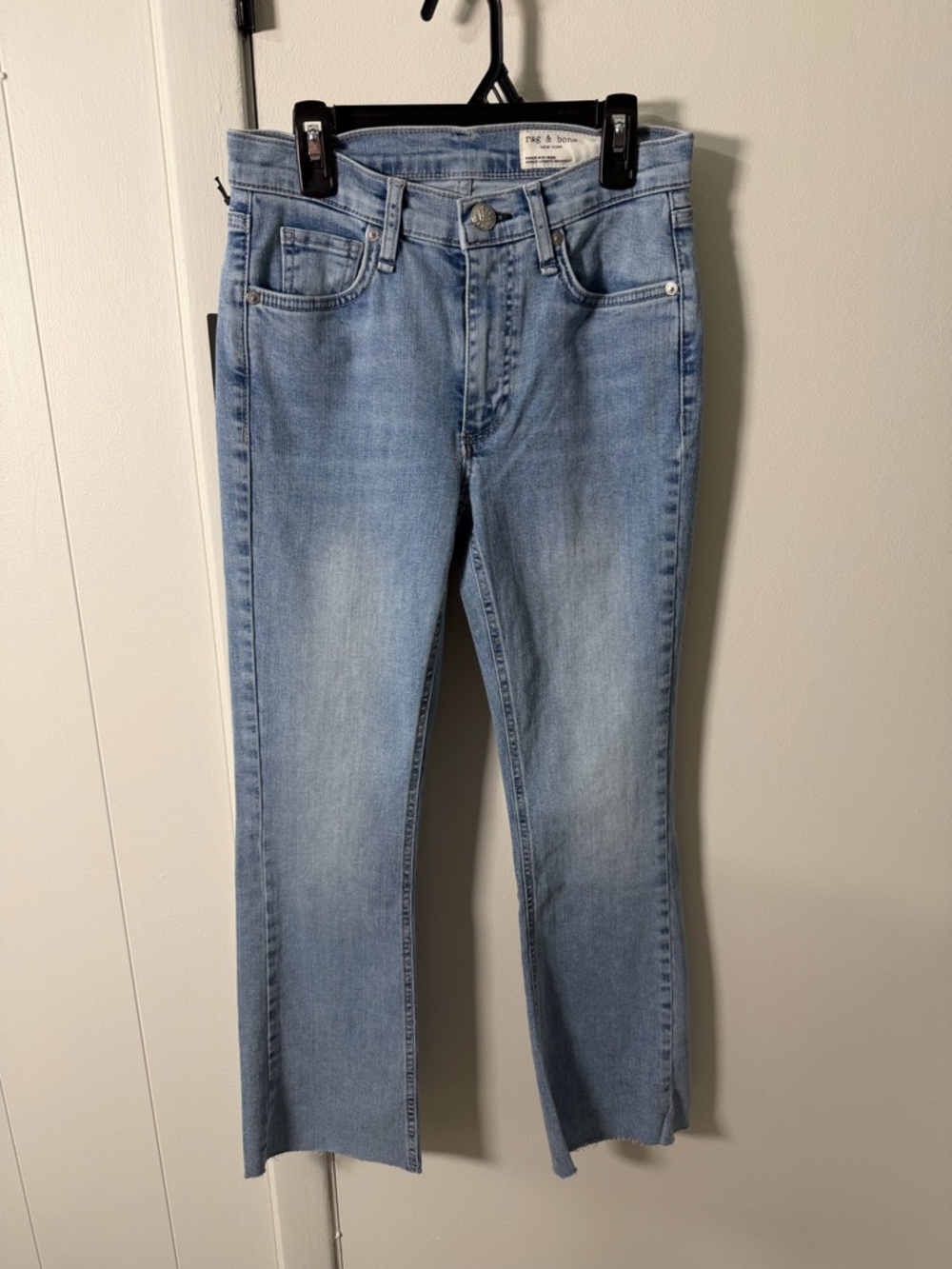 rag & bone light blue straight jeans